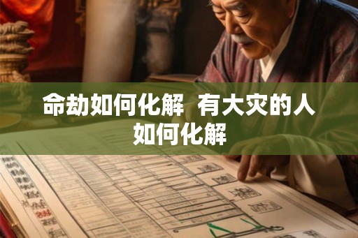 命劫如何化解  有大灾的人如何化解