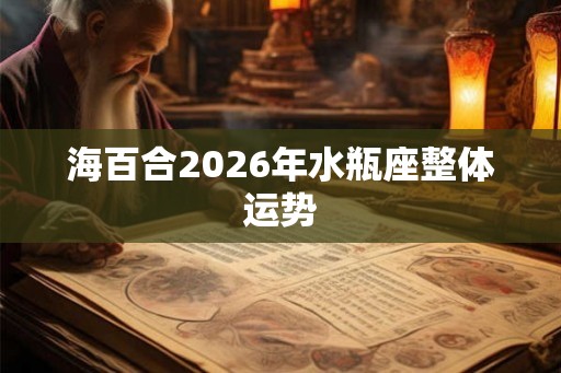 海百合2026年水瓶座整体运势