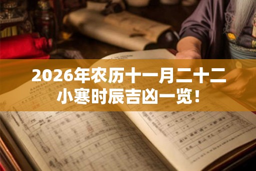 2026年农历十一月二十二小寒时辰吉凶一览！