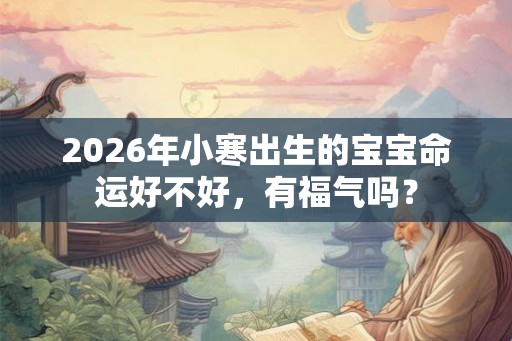 2026年小寒出生的宝宝命运好不好,有福气吗? 2026年小寒出生的宝宝命运好不好,有福气吗?