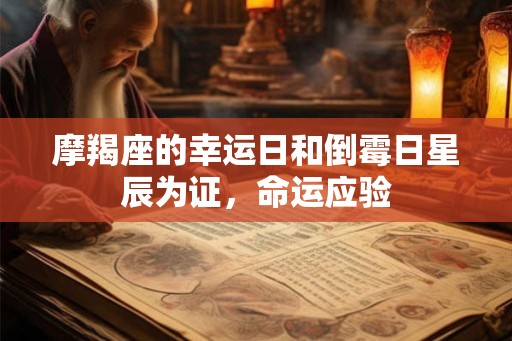 摩羯座的幸运日和倒霉日星辰为证，命运应验