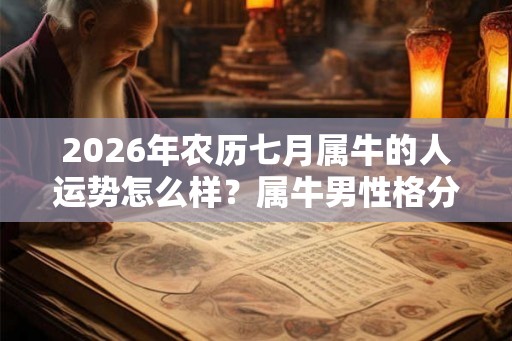 2026年农历七月属牛的人运势怎么样？属牛男性格分析