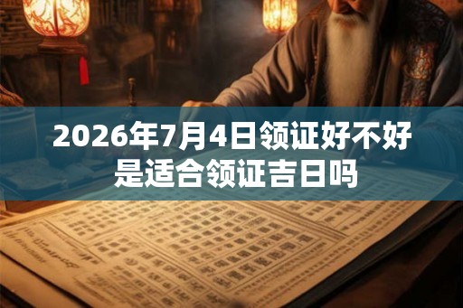 2026年7月4日领证好不好 是适合领证吉日吗