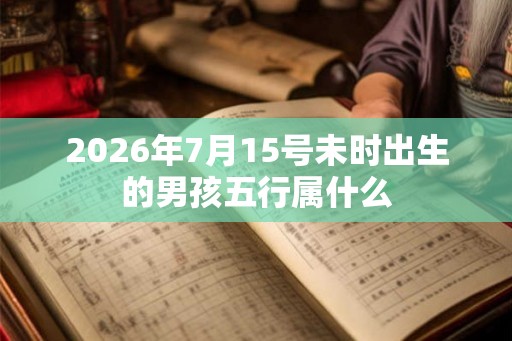 2026年7月15号未时出生的男孩五行属什么