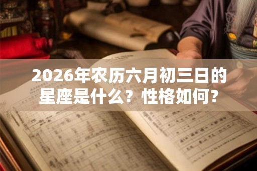 2026年农历六月初三日的星座是什么？性格如何？
