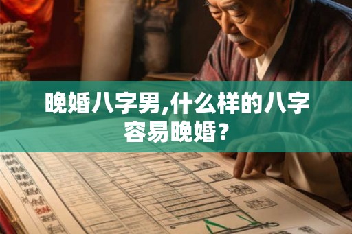 晚婚八字男,什么样的八字容易晚婚？
