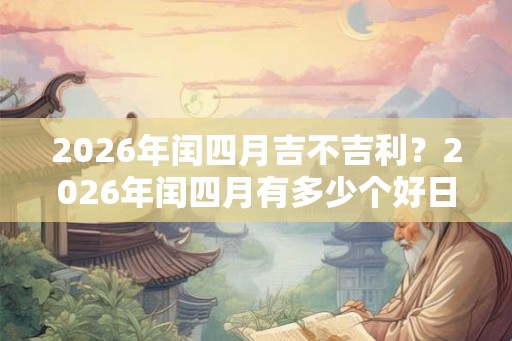 2026年闰四月吉不吉利？2026年闰四月有多少个好日子？