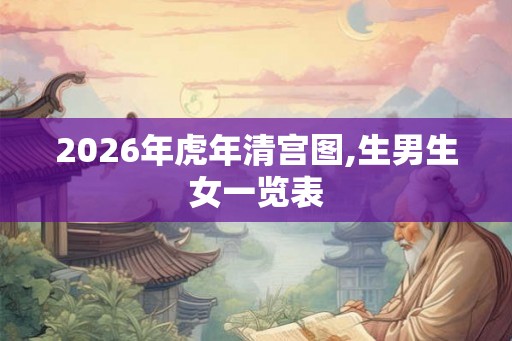 2026年虎年清宫图,生男生女一览表