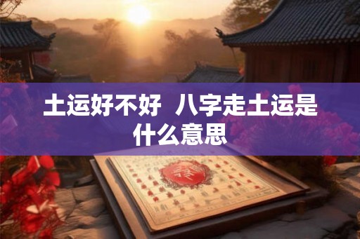土运好不好  八字走土运是什么意思