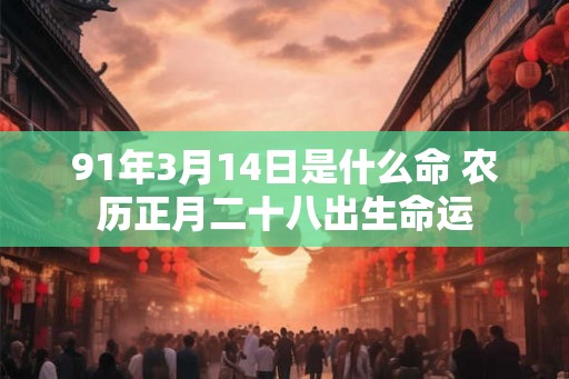 91年3月14日是什么命 农历正月二十八出生命运 91年3月14日是什么命 农历正月二十八出生命运