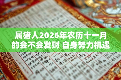 属猪人2026年农历十一月的会不会发财 自身努力机遇难得
