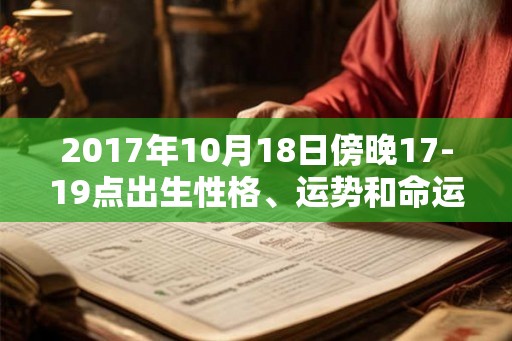 2017年10月18日傍晚17-19点出生性格、运势和命运