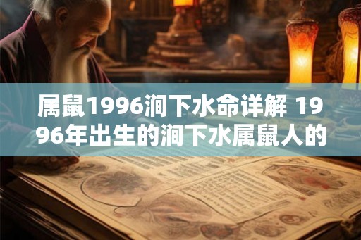 属鼠1996涧下水命详解 1996年出生的涧下水属鼠人的命运如何
