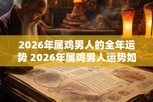 2026年属鸡男人的全年运势 2026年属鸡男人运势如何
