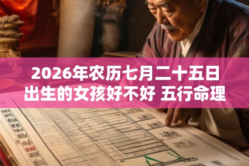 2026年农历七月二十五日出生的女孩好不好 五行命理详解