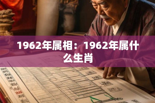 1962年属相:1962年属什么生肖 1962年属相:1962年属什么生肖