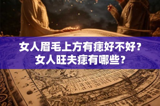 女人眉毛上方有痣好不好？女人旺夫痣有哪些？