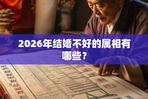2026年结婚不好的属相有哪些？
