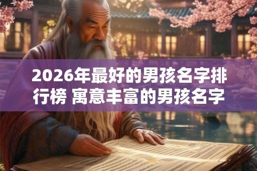 2026年最好的男孩名字排行榜 寓意丰富的男孩名字