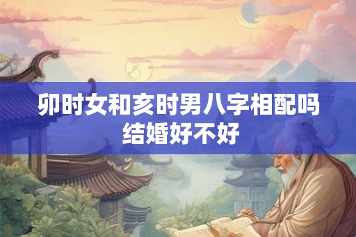卯时女和亥时男八字相配吗 结婚好不好