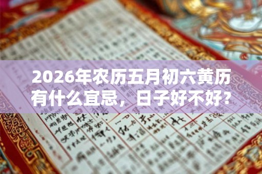 2026年农历五月初六黄历有什么宜忌，日子好不好？