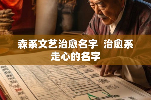 森系文艺治愈名字  治愈系走心的名字