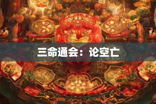 三命通会：论空亡