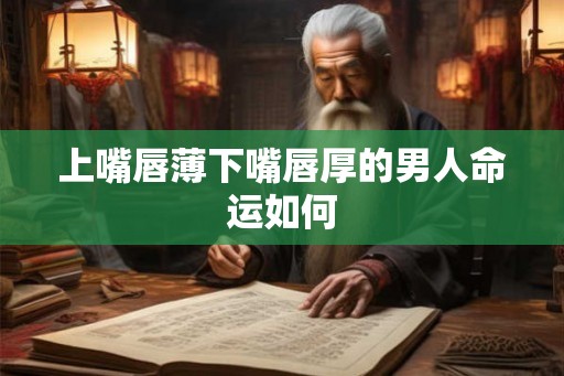 上嘴唇薄下嘴唇厚的男人命运如何