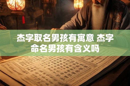 杰字取名男孩有寓意 杰字命名男孩有含义吗