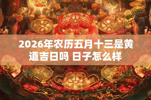 2026年农历五月十三是黄道吉日吗 日子怎么样