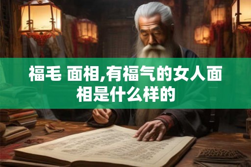 福毛 面相,有福气的女人面相是什么样的