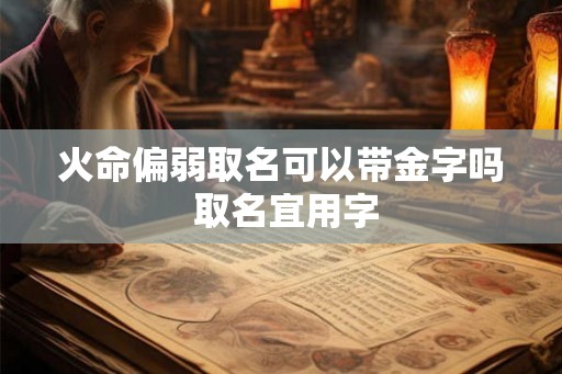 火命偏弱取名可以带金字吗 取名宜用字