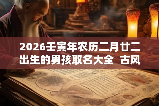 2026壬寅年农历二月廿二出生的男孩取名大全  古风名字