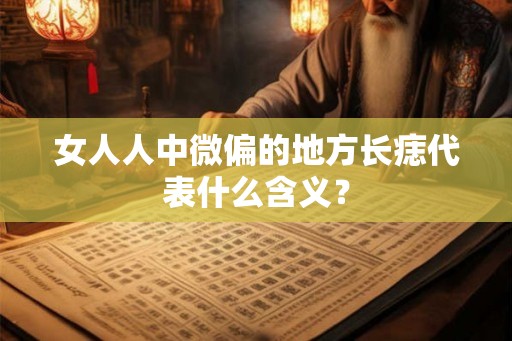 女人人中微偏的地方长痣代表什么含义？