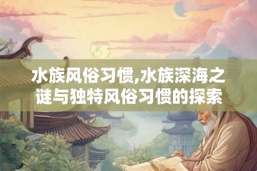 水族风俗习惯,水族深海之谜与独特风俗习惯的探索