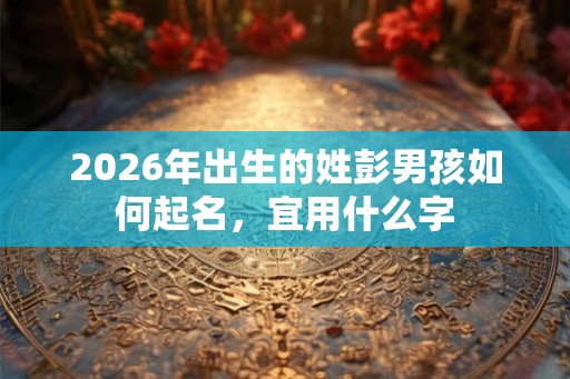 2026年出生的姓彭男孩如何起名，宜用什么字