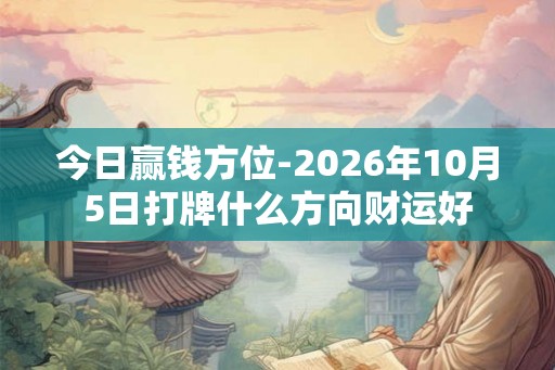 今日赢钱方位-2026年10月5日打牌什么方向财运好