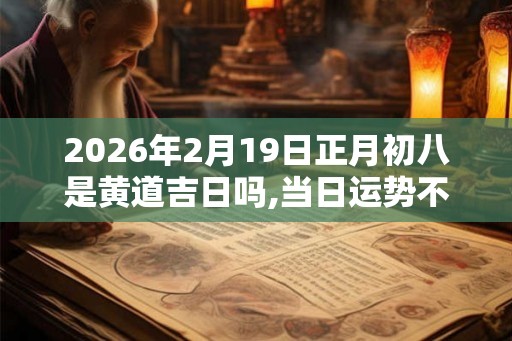 2026年2月19日正月初八是黄道吉日吗,当日运势不佳不是吉日 2026年2月19日正月初八是黄道吉日吗,当日运势不佳不是吉日