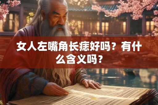 女人左嘴角长痣好吗？有什么含义吗？