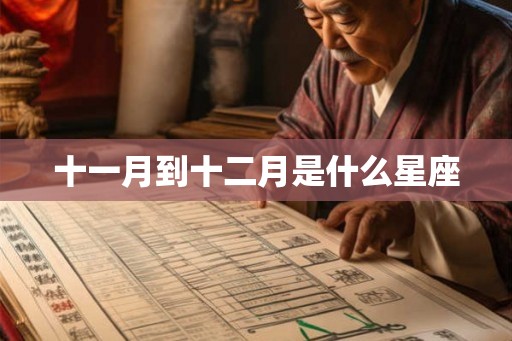 十一月到十二月是什么星座