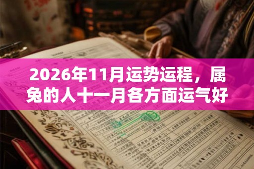 2026年11月运势运程，属兔的人十一月各方面运气好不好