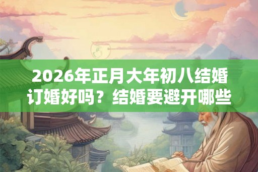 2026年正月大年初八结婚订婚好吗？结婚要避开哪些日子？