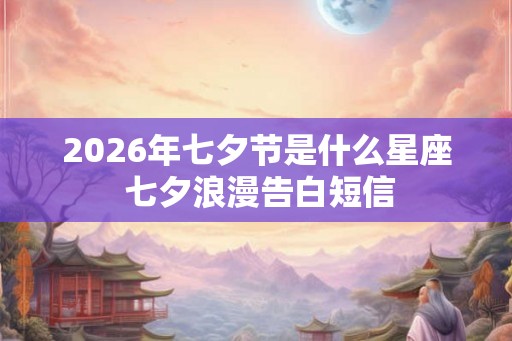 2026年七夕节是什么星座 七夕浪漫告白短信