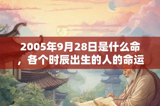 2005年9月28日是什么命，各个时辰出生的人的命运