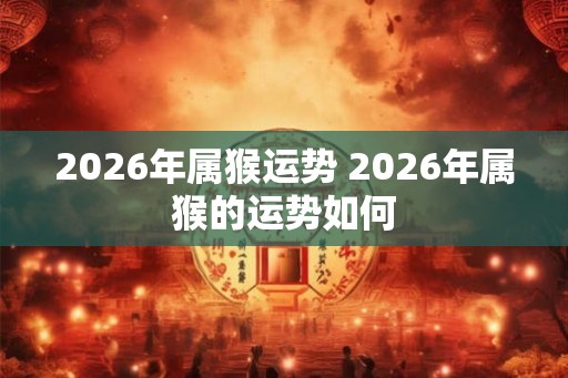 2026年属猴运势 2026年属猴的运势如何