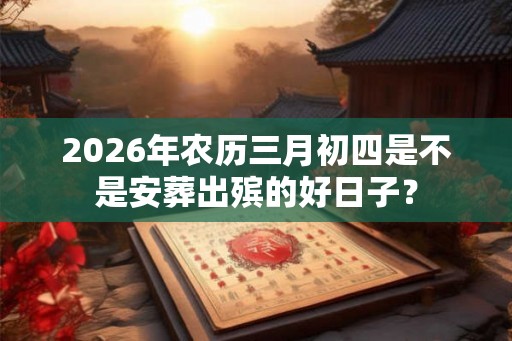 2026年农历三月初四是不是安葬出殡的好日子？