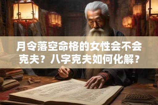 月令落空命格的女性会不会克夫？八字克夫如何化解？