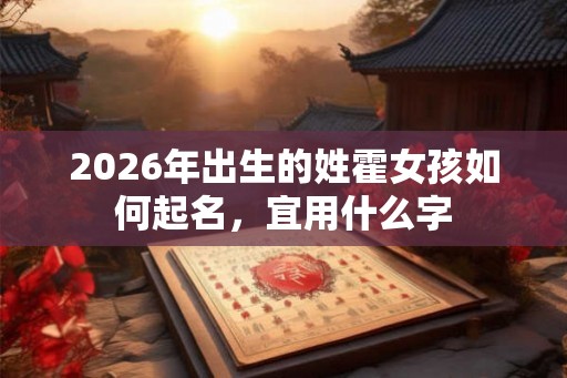 2026年出生的姓霍女孩如何起名,宜用什么字 2026年出生的姓霍女孩如何起名,宜用什么字