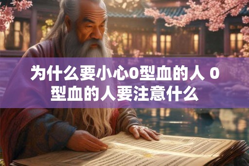为什么要小心0型血的人 0型血的人要注意什么