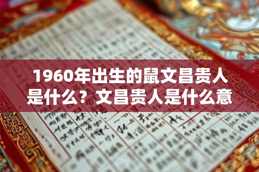 1960年出生的鼠文昌贵人是什么?文昌贵人是什么意思? 1960年出生的鼠文昌贵人是什么?文昌贵人是什么意思?